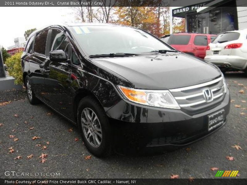 Crystal Black Pearl / Gray 2011 Honda Odyssey EX-L