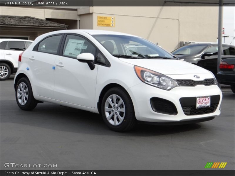Clear White / Black 2014 Kia Rio LX