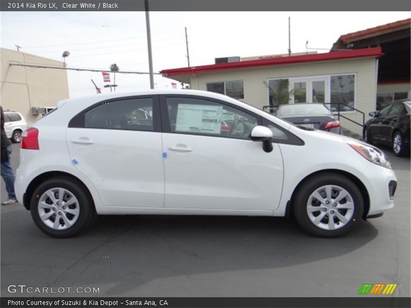 Clear White / Black 2014 Kia Rio LX
