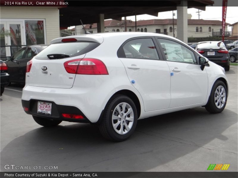 Clear White / Black 2014 Kia Rio LX