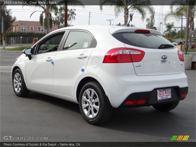 Clear White / Black 2014 Kia Rio LX