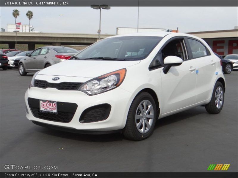 Clear White / Black 2014 Kia Rio LX