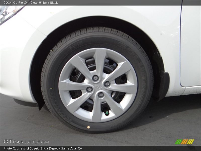 Clear White / Black 2014 Kia Rio LX