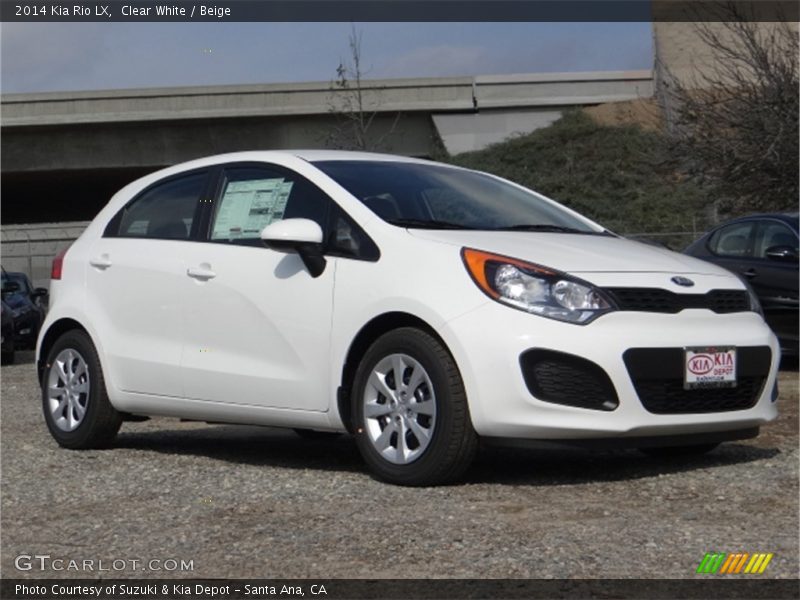 Clear White / Beige 2014 Kia Rio LX