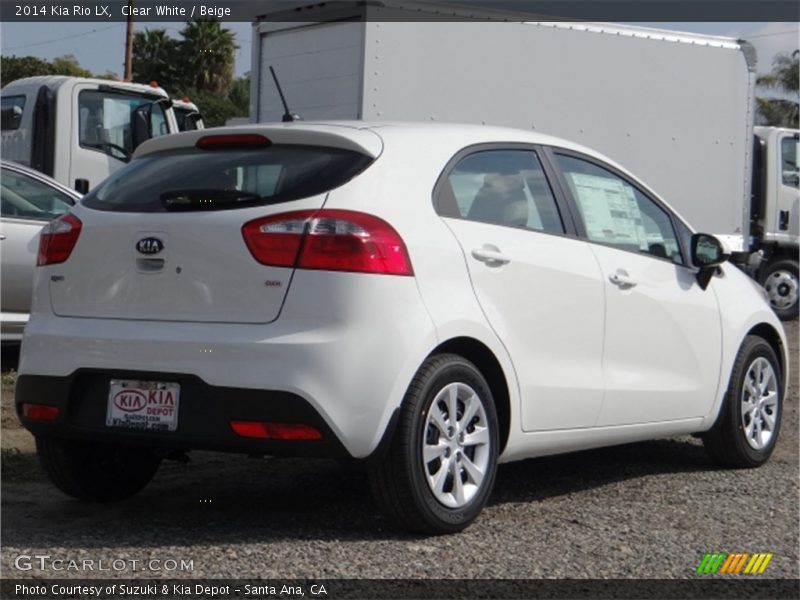 Clear White / Beige 2014 Kia Rio LX