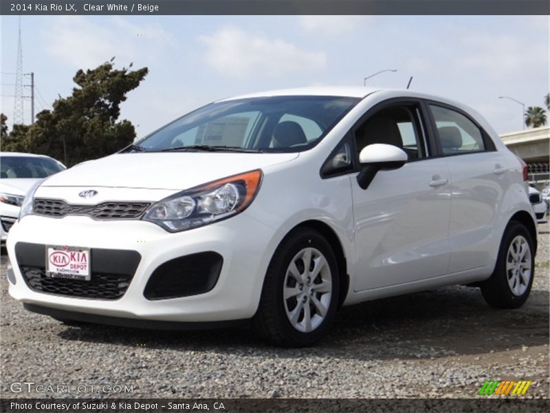 Clear White / Beige 2014 Kia Rio LX