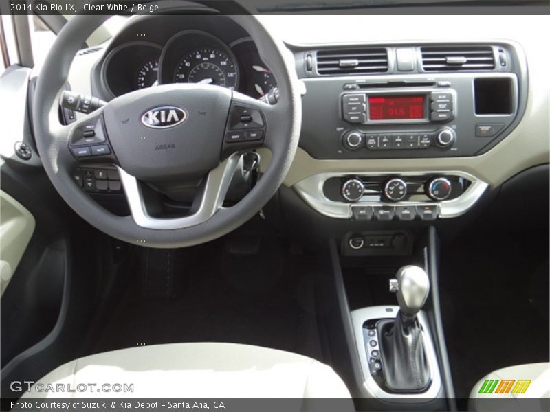 Clear White / Beige 2014 Kia Rio LX