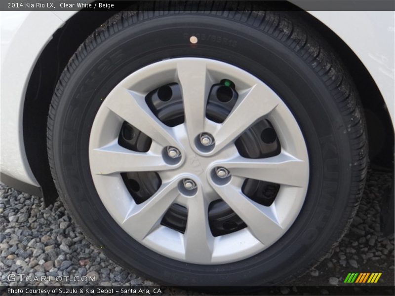 Clear White / Beige 2014 Kia Rio LX