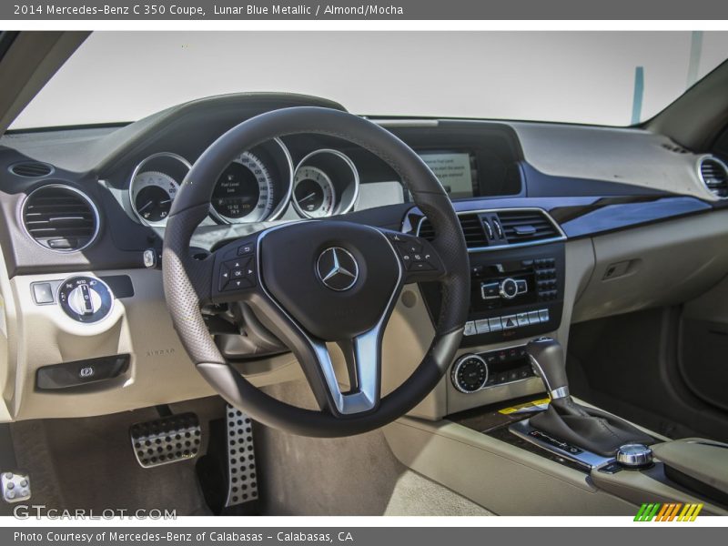 Lunar Blue Metallic / Almond/Mocha 2014 Mercedes-Benz C 350 Coupe