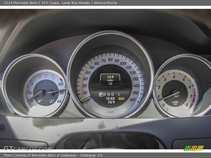 Lunar Blue Metallic / Almond/Mocha 2014 Mercedes-Benz C 350 Coupe
