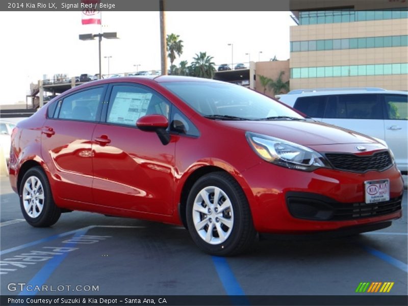 Signal Red / Beige 2014 Kia Rio LX