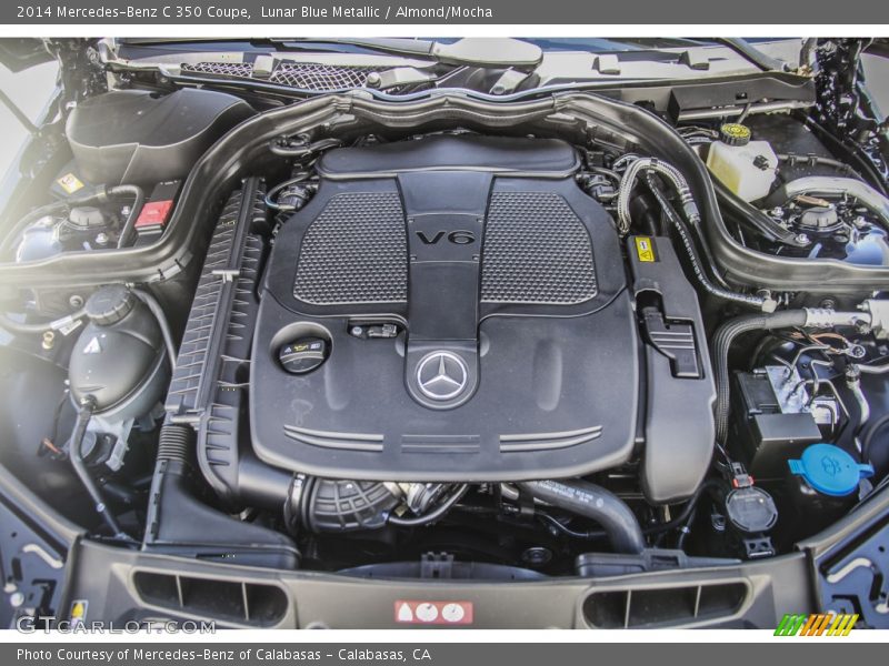 Lunar Blue Metallic / Almond/Mocha 2014 Mercedes-Benz C 350 Coupe