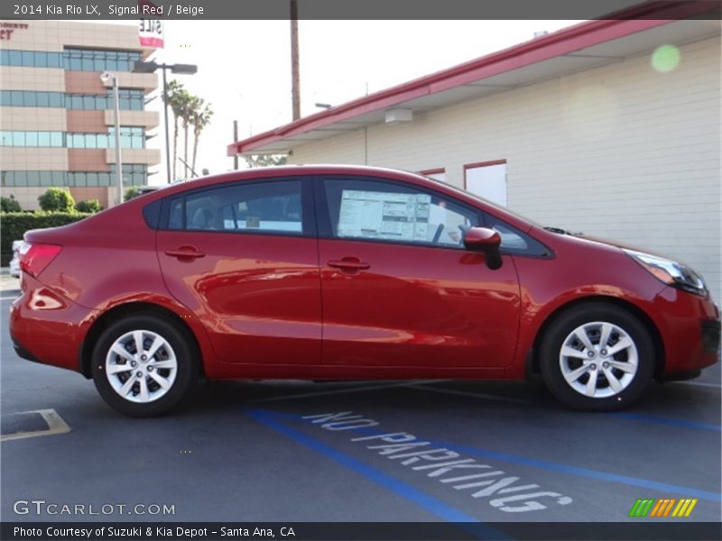 Signal Red / Beige 2014 Kia Rio LX