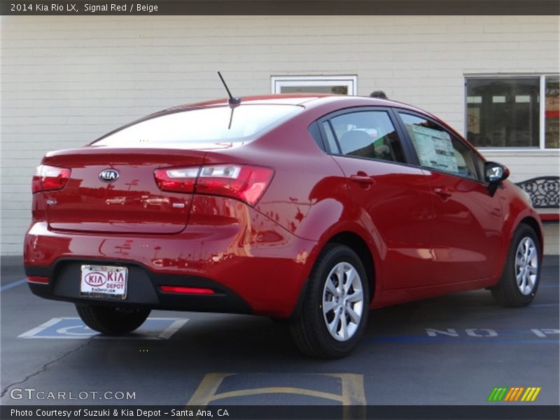 Signal Red / Beige 2014 Kia Rio LX