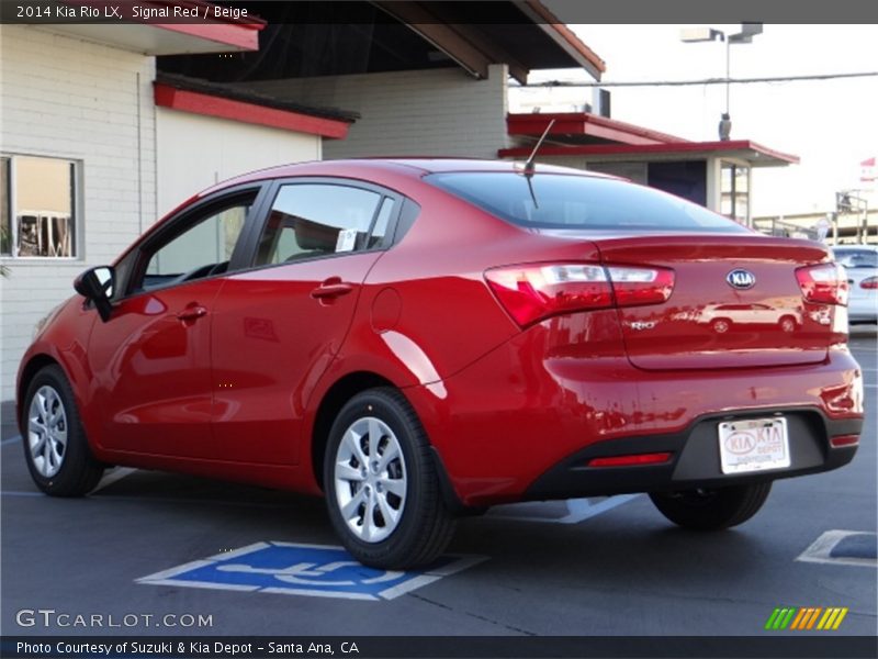 Signal Red / Beige 2014 Kia Rio LX