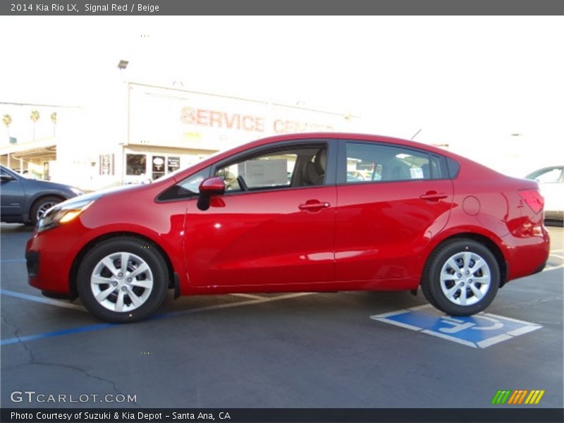 Signal Red / Beige 2014 Kia Rio LX
