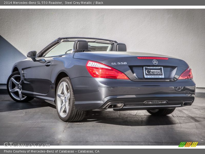 Steel Grey Metallic / Black 2014 Mercedes-Benz SL 550 Roadster