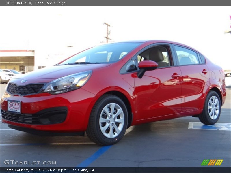 Signal Red / Beige 2014 Kia Rio LX