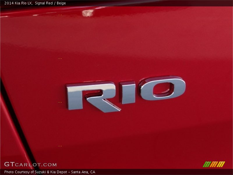 Signal Red / Beige 2014 Kia Rio LX