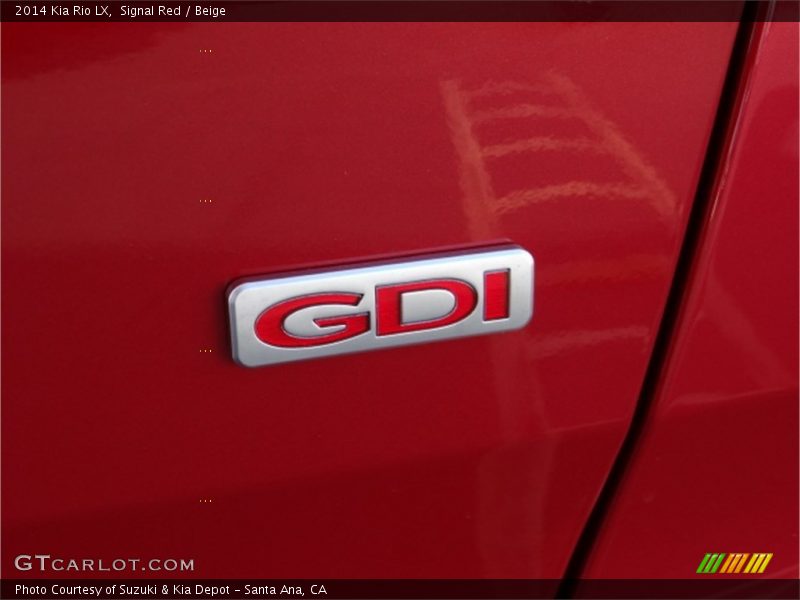 Signal Red / Beige 2014 Kia Rio LX