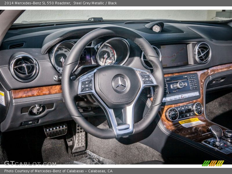 Steel Grey Metallic / Black 2014 Mercedes-Benz SL 550 Roadster