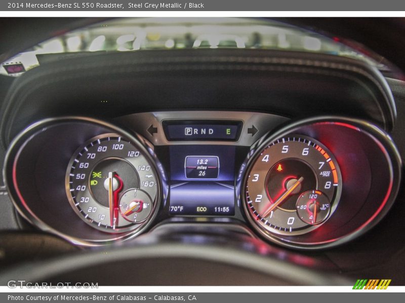 Steel Grey Metallic / Black 2014 Mercedes-Benz SL 550 Roadster