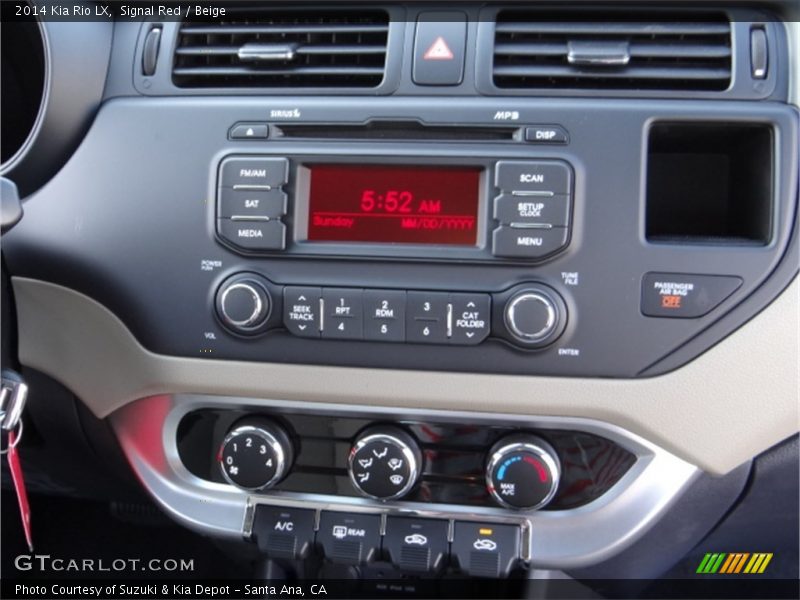 Signal Red / Beige 2014 Kia Rio LX
