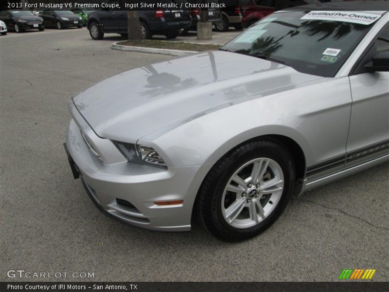 Ingot Silver Metallic / Charcoal Black 2013 Ford Mustang V6 Premium Coupe