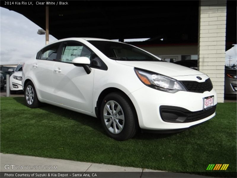 Clear White / Black 2014 Kia Rio LX