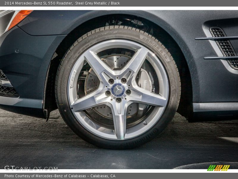 Steel Grey Metallic / Black 2014 Mercedes-Benz SL 550 Roadster