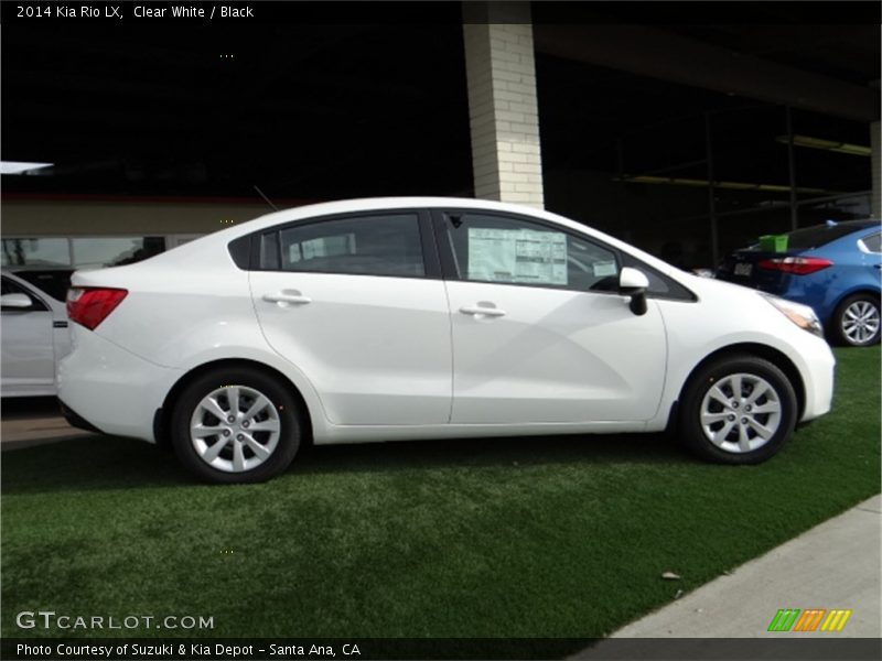 Clear White / Black 2014 Kia Rio LX