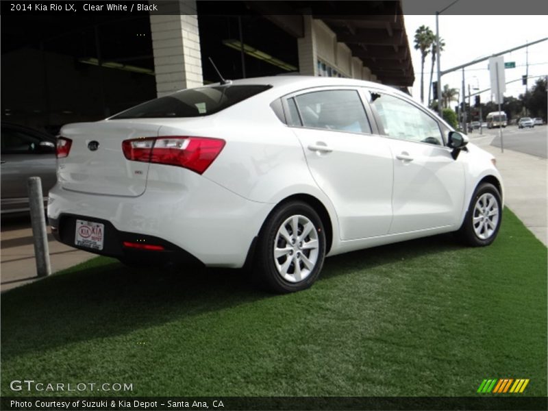 Clear White / Black 2014 Kia Rio LX