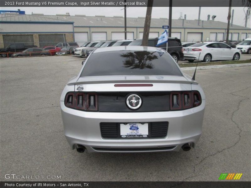 Ingot Silver Metallic / Charcoal Black 2013 Ford Mustang V6 Premium Coupe