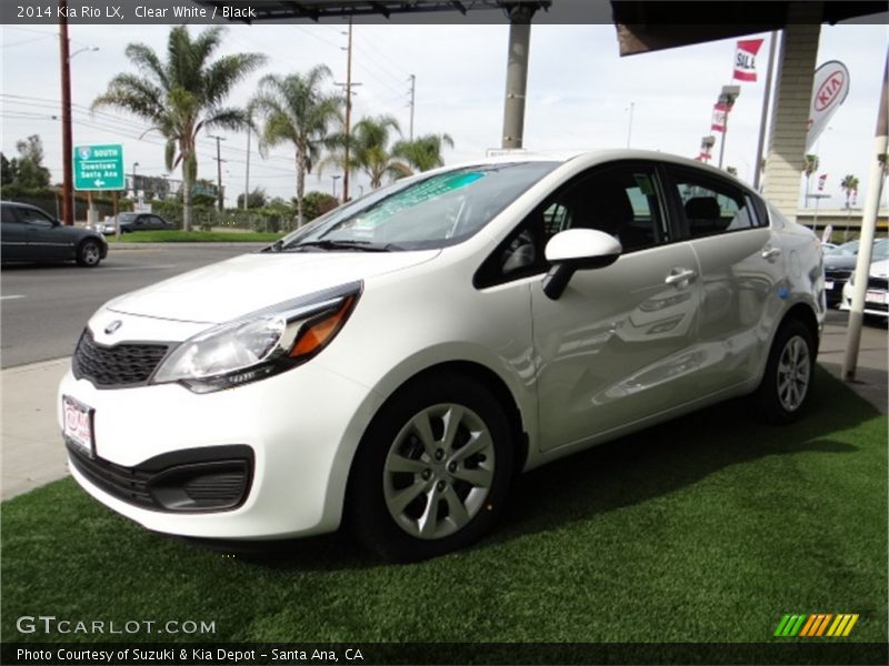 Clear White / Black 2014 Kia Rio LX