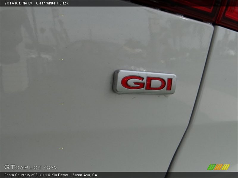 Clear White / Black 2014 Kia Rio LX