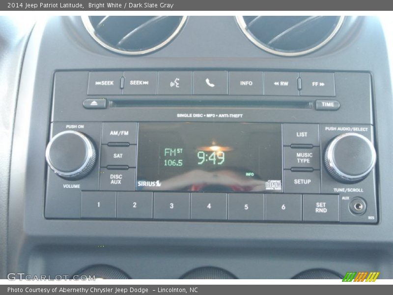 Bright White / Dark Slate Gray 2014 Jeep Patriot Latitude