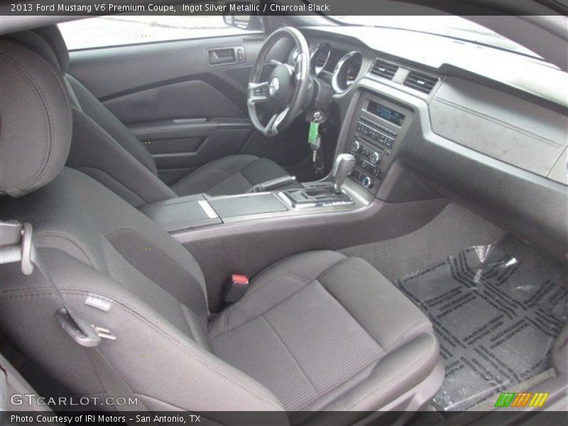 Ingot Silver Metallic / Charcoal Black 2013 Ford Mustang V6 Premium Coupe