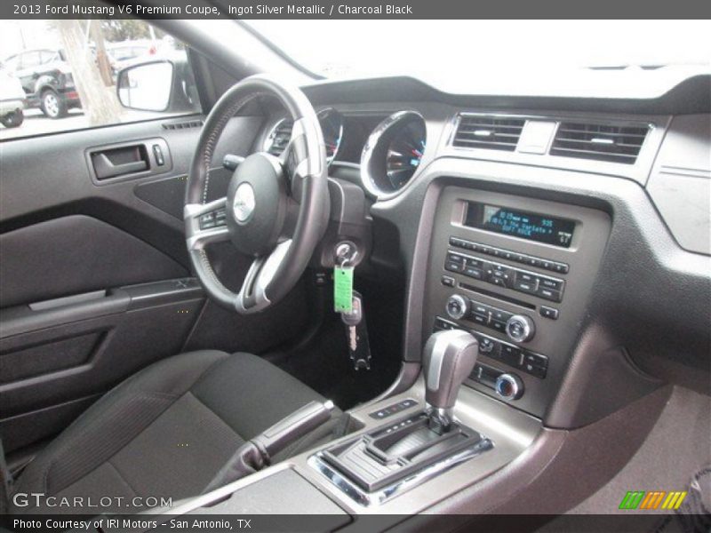 Ingot Silver Metallic / Charcoal Black 2013 Ford Mustang V6 Premium Coupe