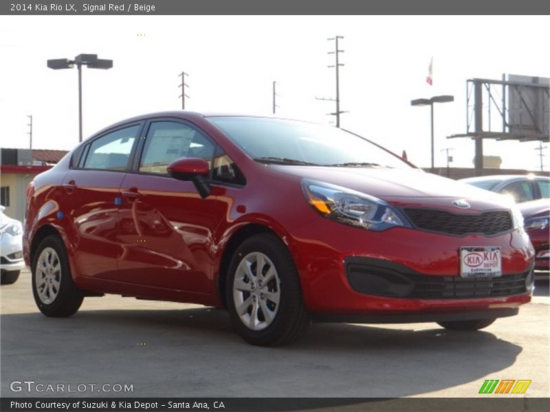 Signal Red / Beige 2014 Kia Rio LX