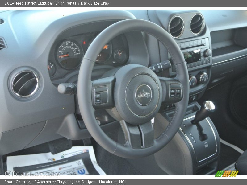 Bright White / Dark Slate Gray 2014 Jeep Patriot Latitude