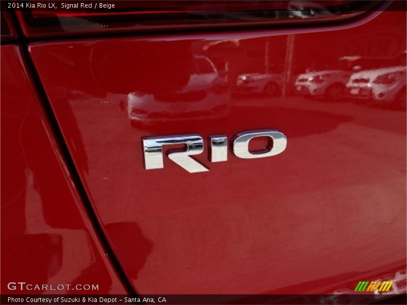 Signal Red / Beige 2014 Kia Rio LX