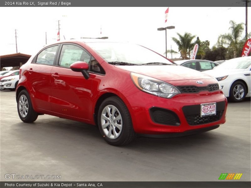 Signal Red / Beige 2014 Kia Rio LX