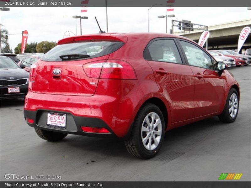 Signal Red / Beige 2014 Kia Rio LX