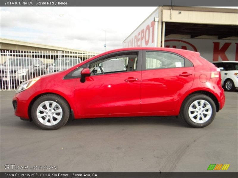 Signal Red / Beige 2014 Kia Rio LX