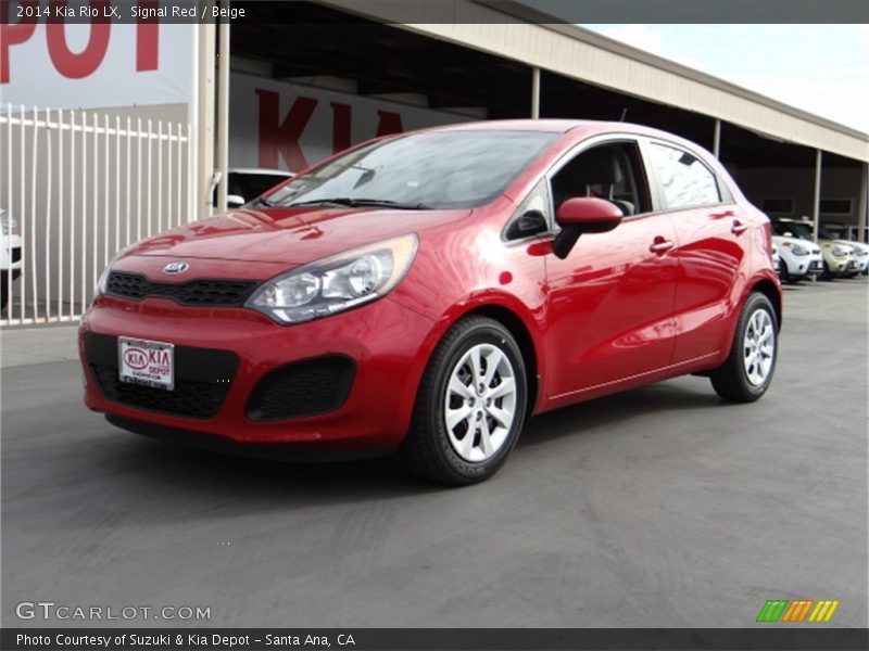 Signal Red / Beige 2014 Kia Rio LX