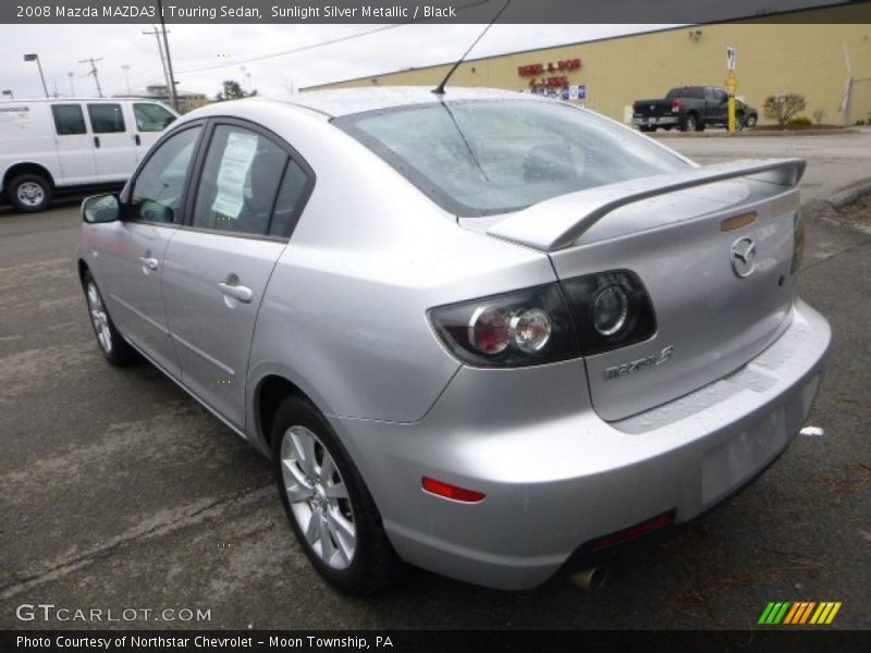 Sunlight Silver Metallic / Black 2008 Mazda MAZDA3 i Touring Sedan