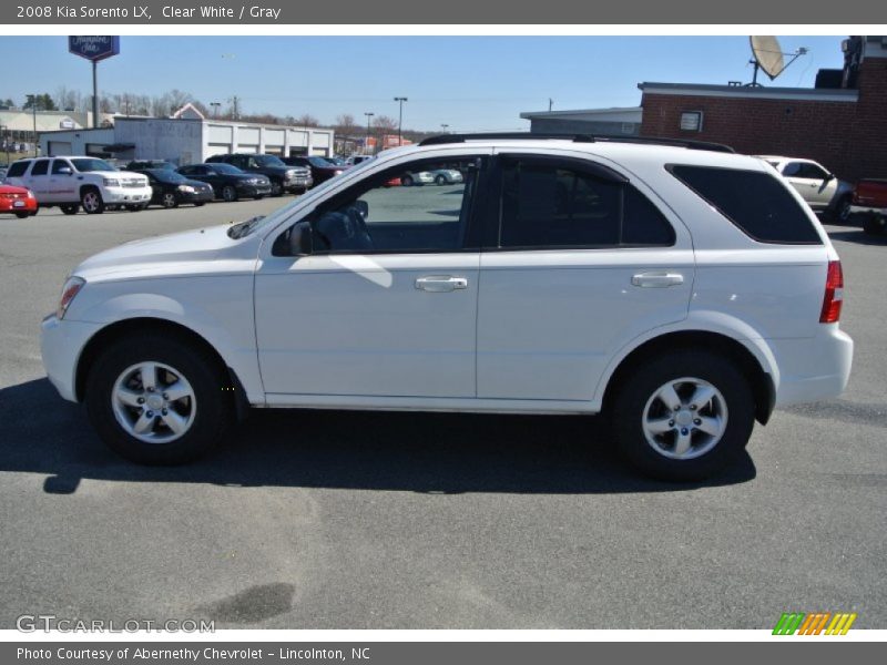 Clear White / Gray 2008 Kia Sorento LX