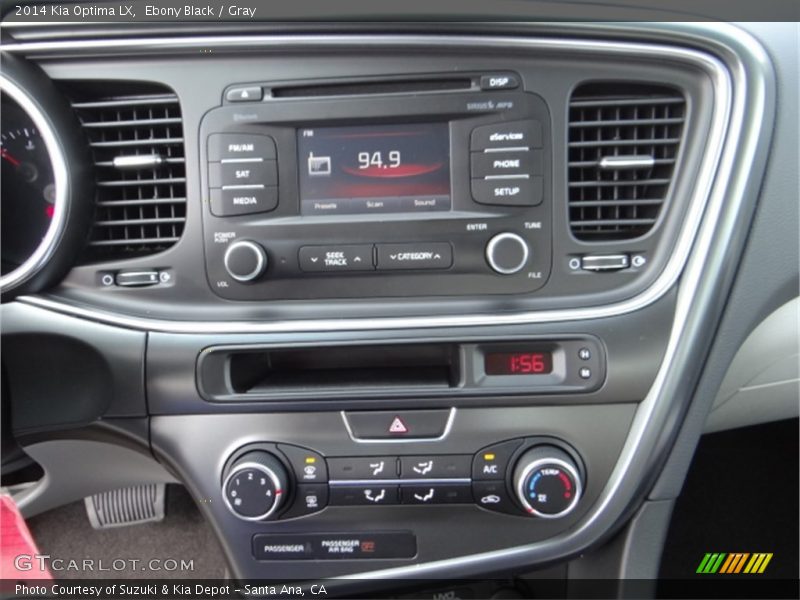 Ebony Black / Gray 2014 Kia Optima LX