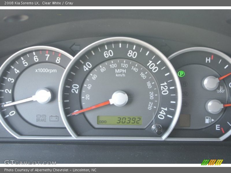 Clear White / Gray 2008 Kia Sorento LX