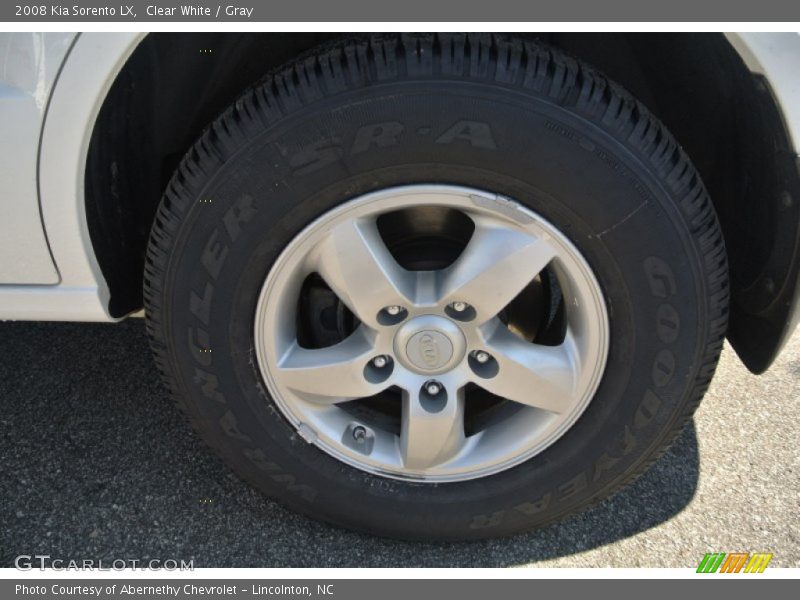 Clear White / Gray 2008 Kia Sorento LX